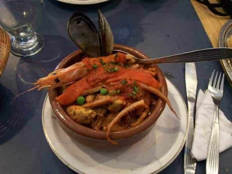 Cazuela de mariscos